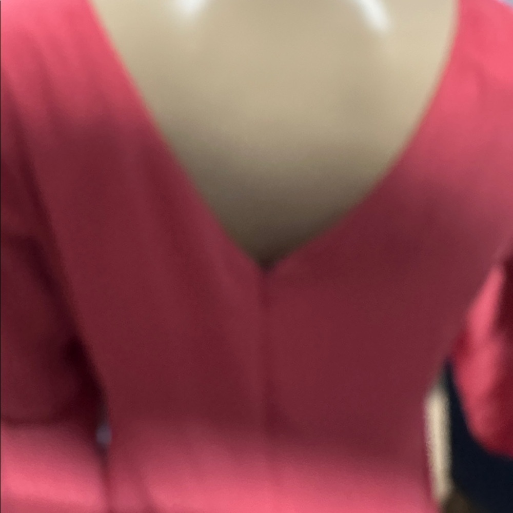 White House Black Market statement sleeve Coral Midi Dress size 8 - Picture 4 of 10